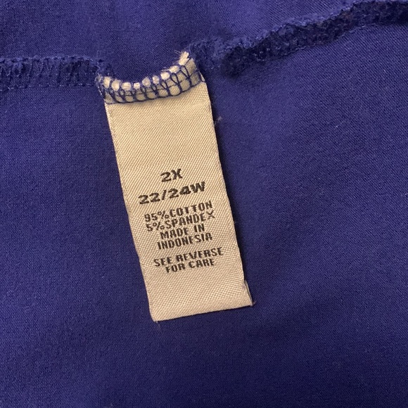 CATHERINES BREEZY BLUE “HOPE” COTTON STRETCHY LONG SLEEVE T-SHIRT STYLE TOP - Picture 8 of 8